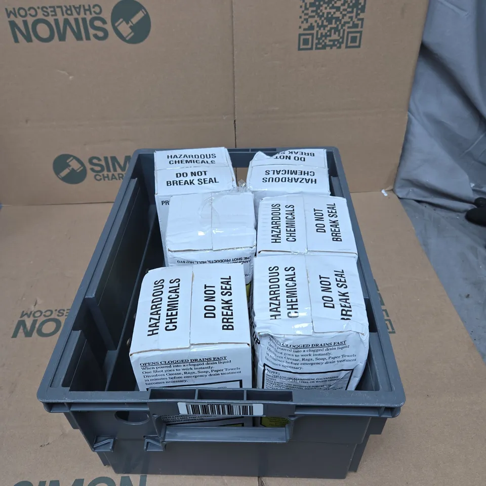 6 X ONE SHOT INSTANT DRAIN CLEANER 1000ML BOXED