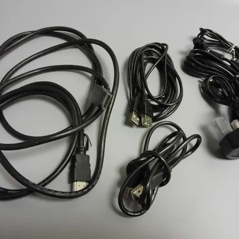 LOT OF 5 ASSORTED CABLES TO INCLUDE HDMI AND USB