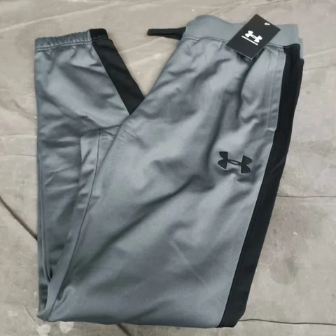 UNDER ARMOUR KIDS RIVAL KHNIT TRACK SUIT BOTTOMS IN GREY - YXL