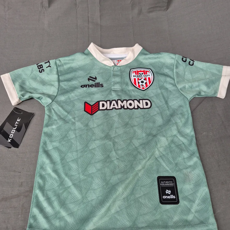 DERRY CITY FC JERSEY - MULLEN 4 - SIZE 5/6 YEARS