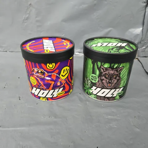 2 TUBS OF HOLY ENERGY SUPPLEMENTS 