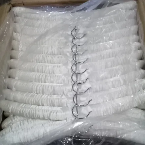 PALLET OF 6 BOXES OF ASSORTED WHITE HANGERS
