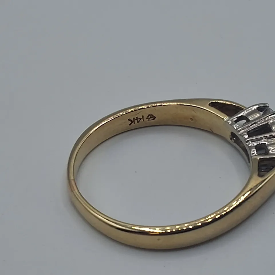 14CT GOLD RING SET WITH NATURAL DIAMOND