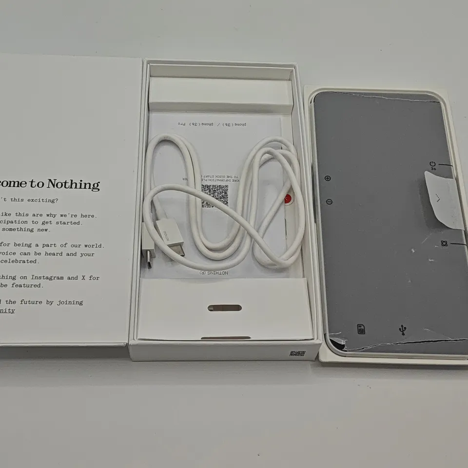BOXED NOTHING PHONE 3A 12/256GB IN WHITE - A059