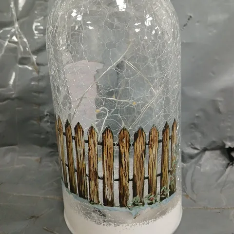 DECORATIVE GLASS LIGHT-UP FESTIVE ORNAMENT