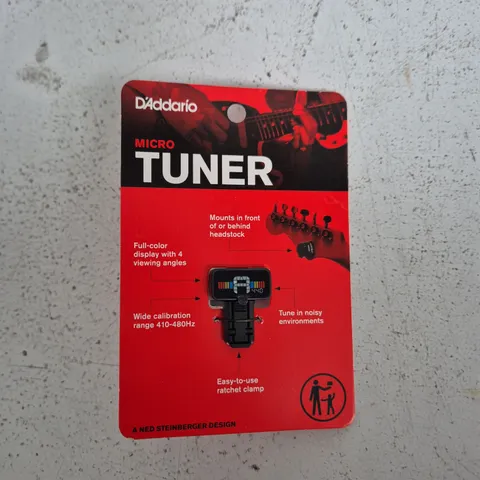 D'ADDARIO MICRO TUNER – GUITAR TUNER (CARDED)