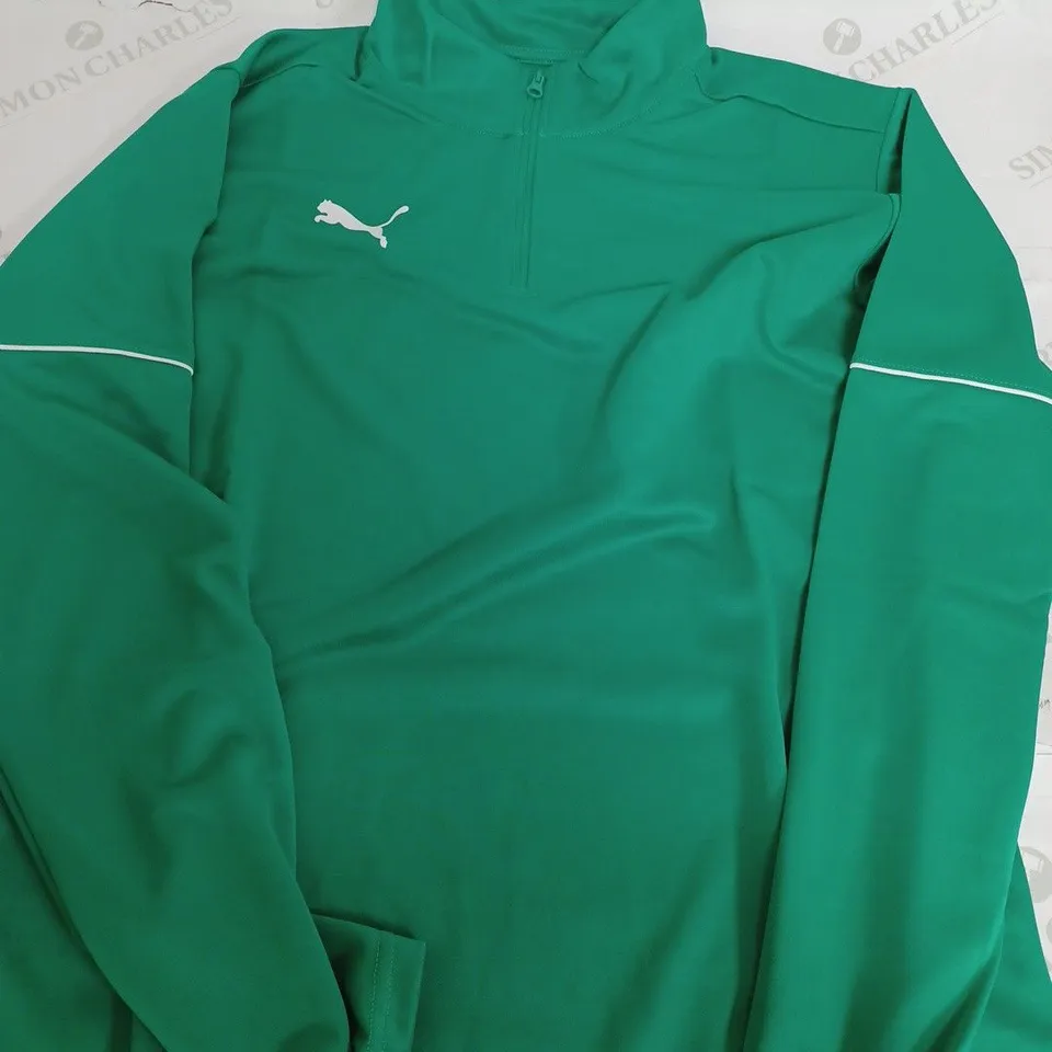 PUMA QUARTER ZIP IN GREEN - LARGE