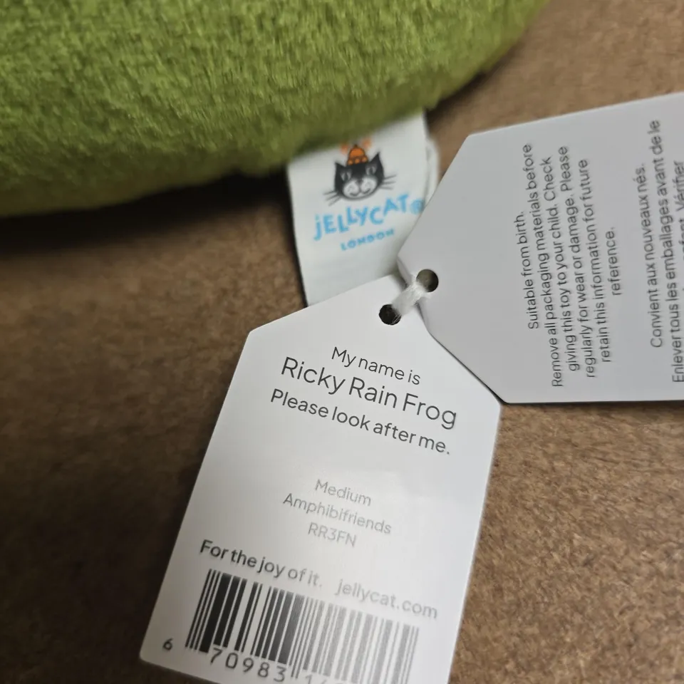 JELLYCAT LONDON RICKY RAIN FROG