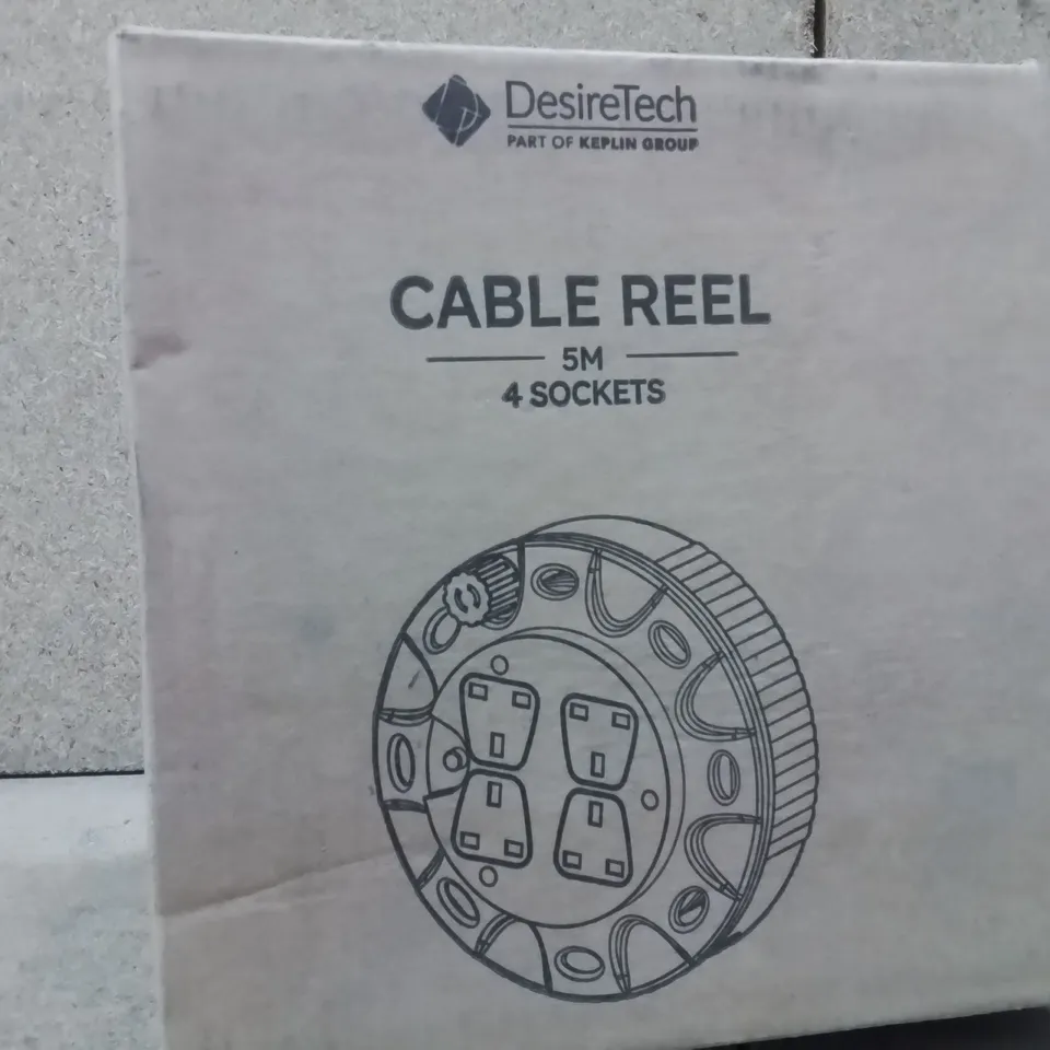 BOXED 5M CABLE REEL WITH 4 SOCKETS 