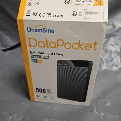 UNIONSINE DATAPOCKET EXTERNAL HARD DRIVE 500GB (MODEL HD2510)