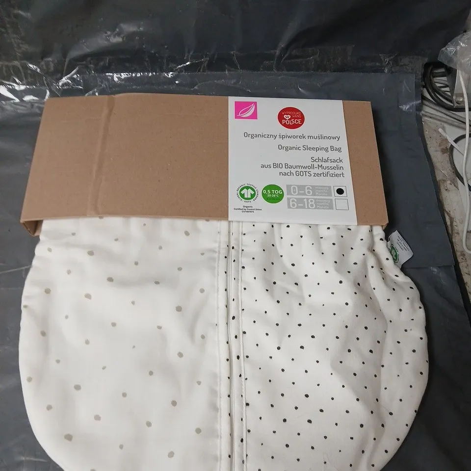 MOTHERHOOD BABY SLEEPING BAG - WHITE - AGE 0-6 MONTHS