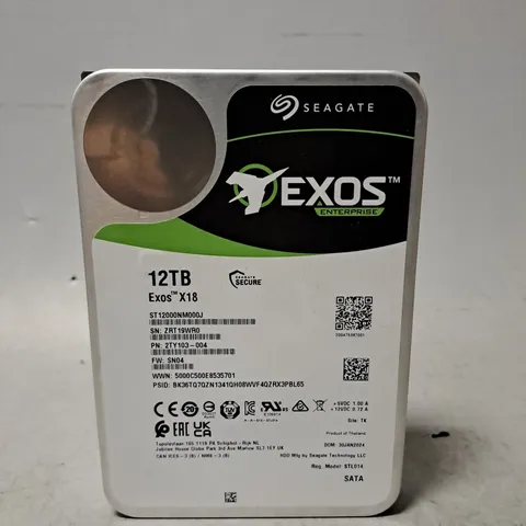 EXOS SEAGATE X18 12TB HARDRIVE