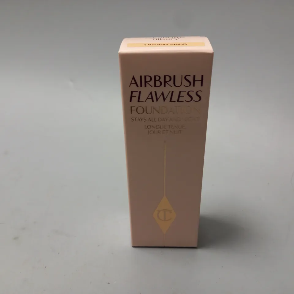 BOXED AND SEALED CHARLOTTE TILBURY AIRBRUSH FLAWLESS FOUNDATION - 4 WARM/CHAUD (30ml)