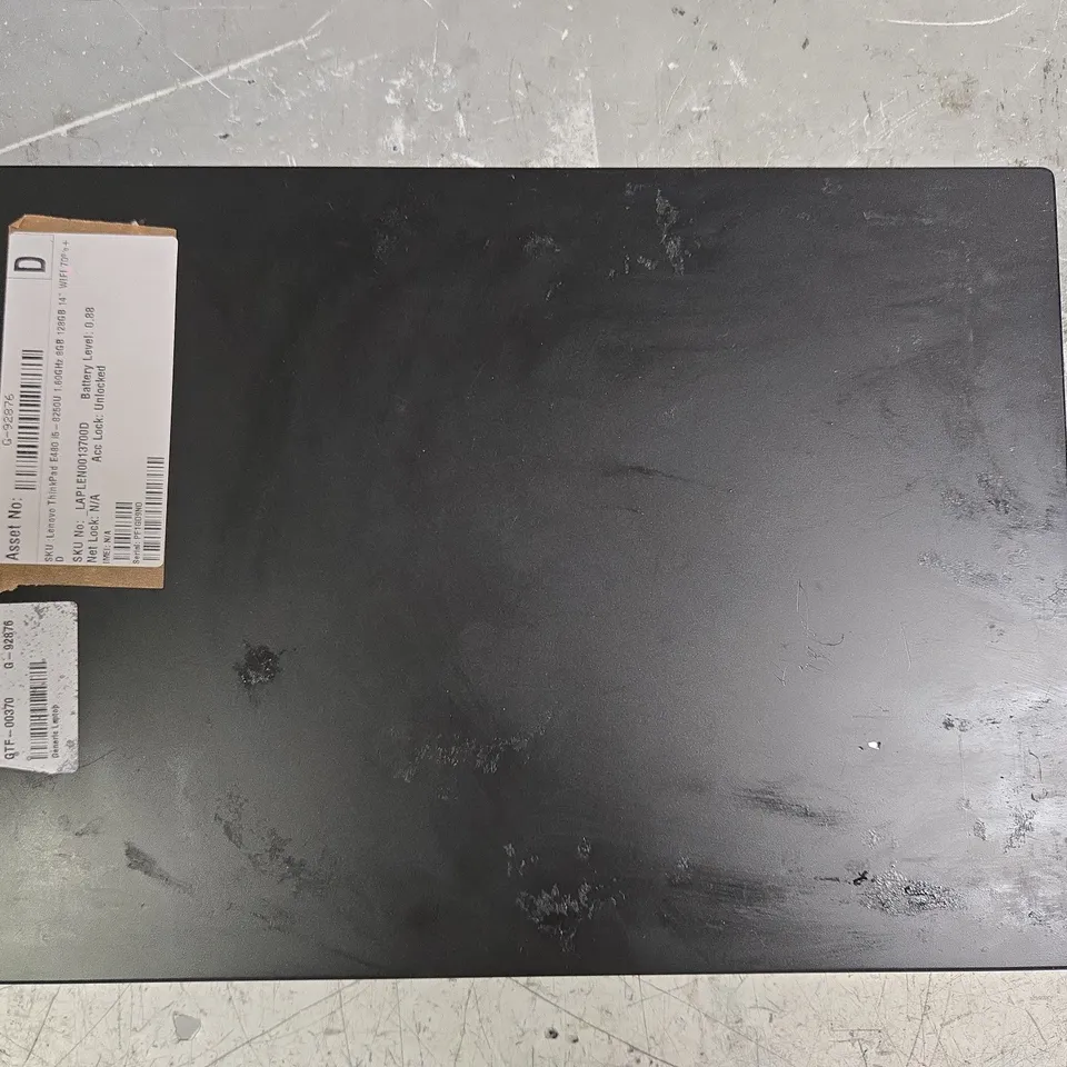 LENOVO THINKPAD E480 LAPTOP IN BLACK
