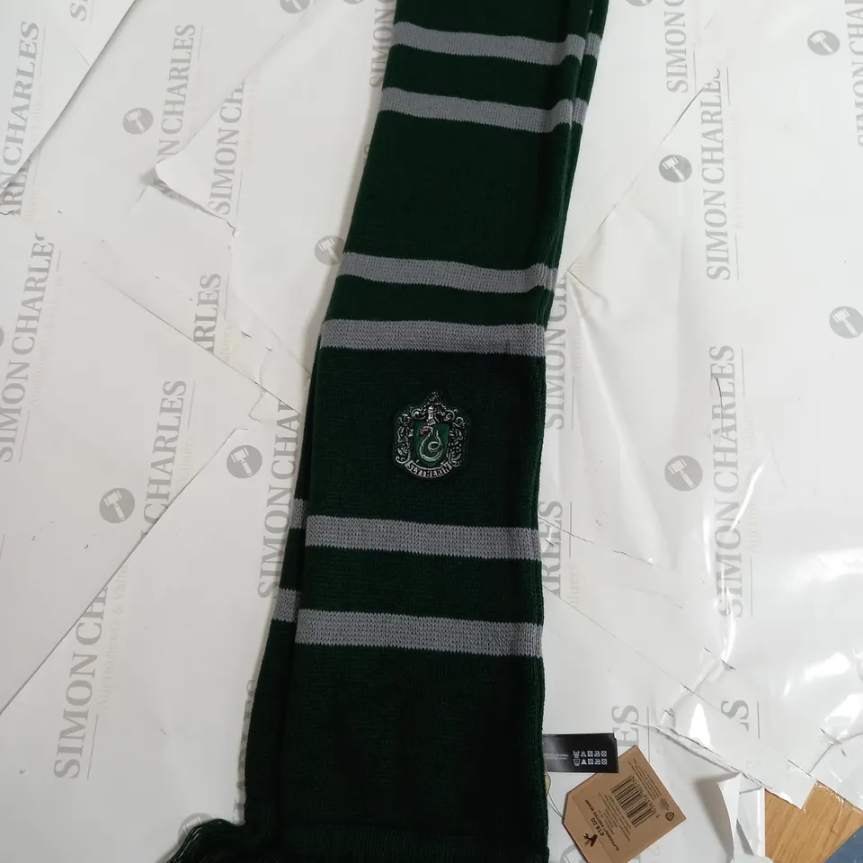 HARRY POTTER SLYTHERIN KNITTED SCARF - GREE/GREY 