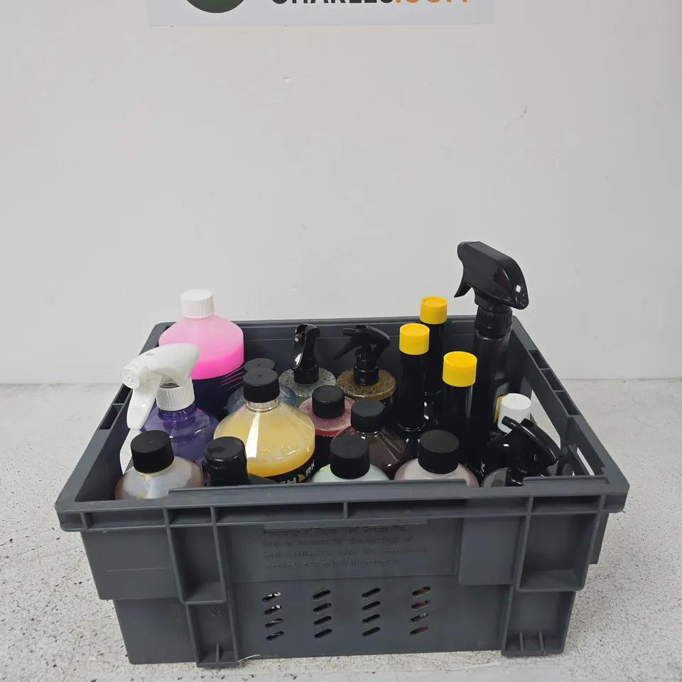 APPROXIMATELY 15 ASSORTED ITEMS INCLUDING CAR PLAN 10 MINUTE TREATMENT, EZCARCARE CITRUS WASH AND DUEL QUICK DETAILER