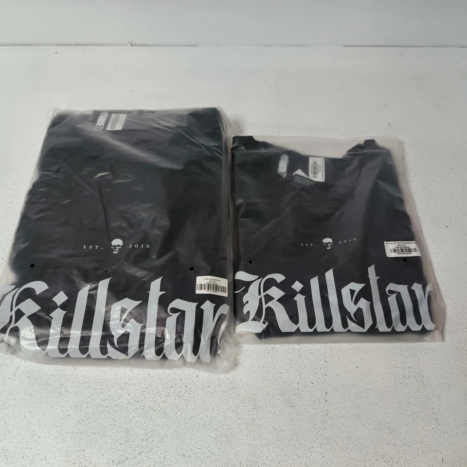 LOT OF APPROXIMATELY 40 BRAND NEW KILLSTAR CLOTHING ITEMS INCLUDESHEXELORE SWEATERS AND FATAL ATTRACTION BODYSUITS - VARIOUS SIZES