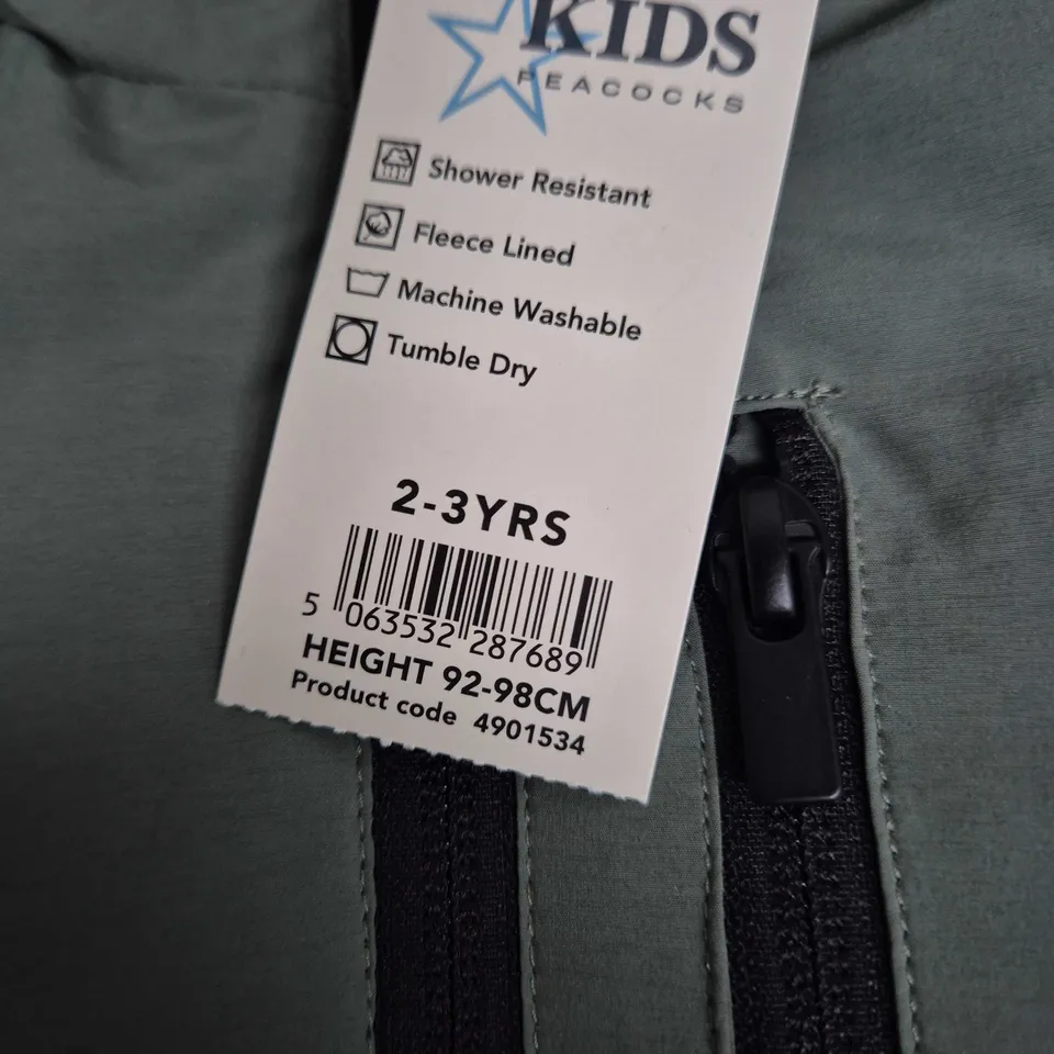 Kids’ Hooded Jacket & T‑Shirt Set – Dinosaur Santa Graphic, 2–3 Years (92–98 cm)