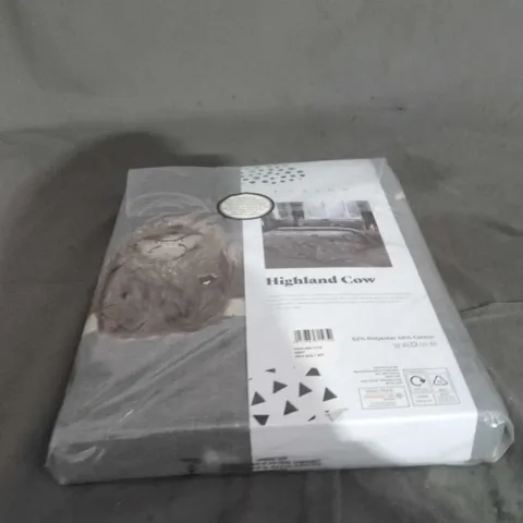 KING DUVET COVER SET – HIGHLAND COW DESIGN, 230 X 220 CM, INCLUDES DUVET COVER & 2 STANDARD PILLOWCASES