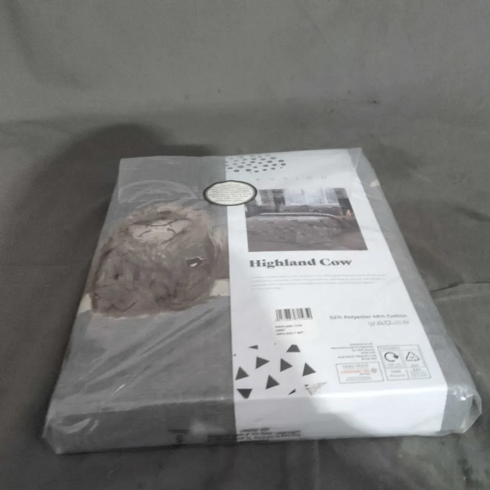 KING DUVET COVER SET – HIGHLAND COW DESIGN, 230 X 220 CM, INCLUDES DUVET COVER & 2 STANDARD PILLOWCASES