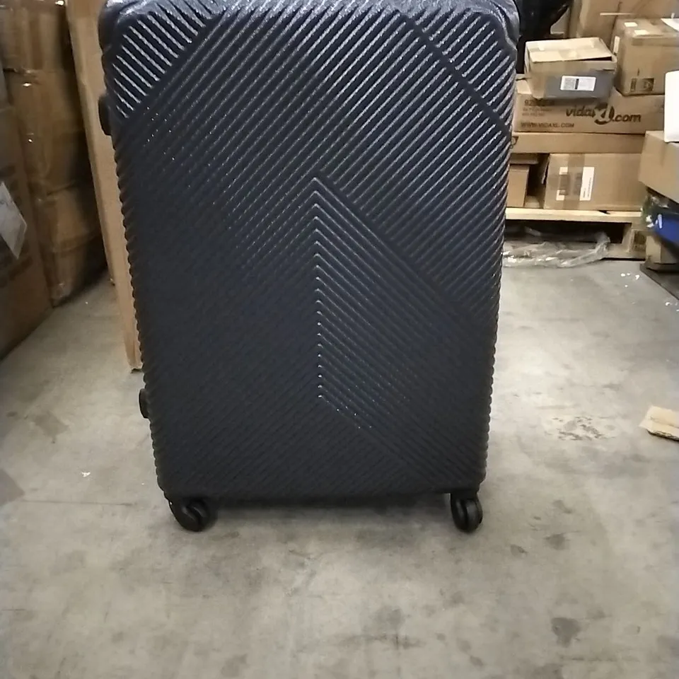 BOXED NEO NAVY BLUE HARD SHELL LUGGAGE SUITCASE