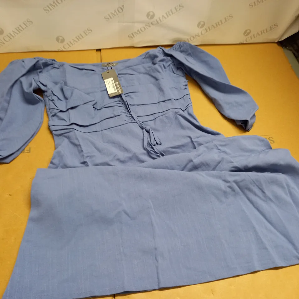 PRINCIPLES PETITE KEYHOLE PUFF SLEEVE MID DRESS - 14
