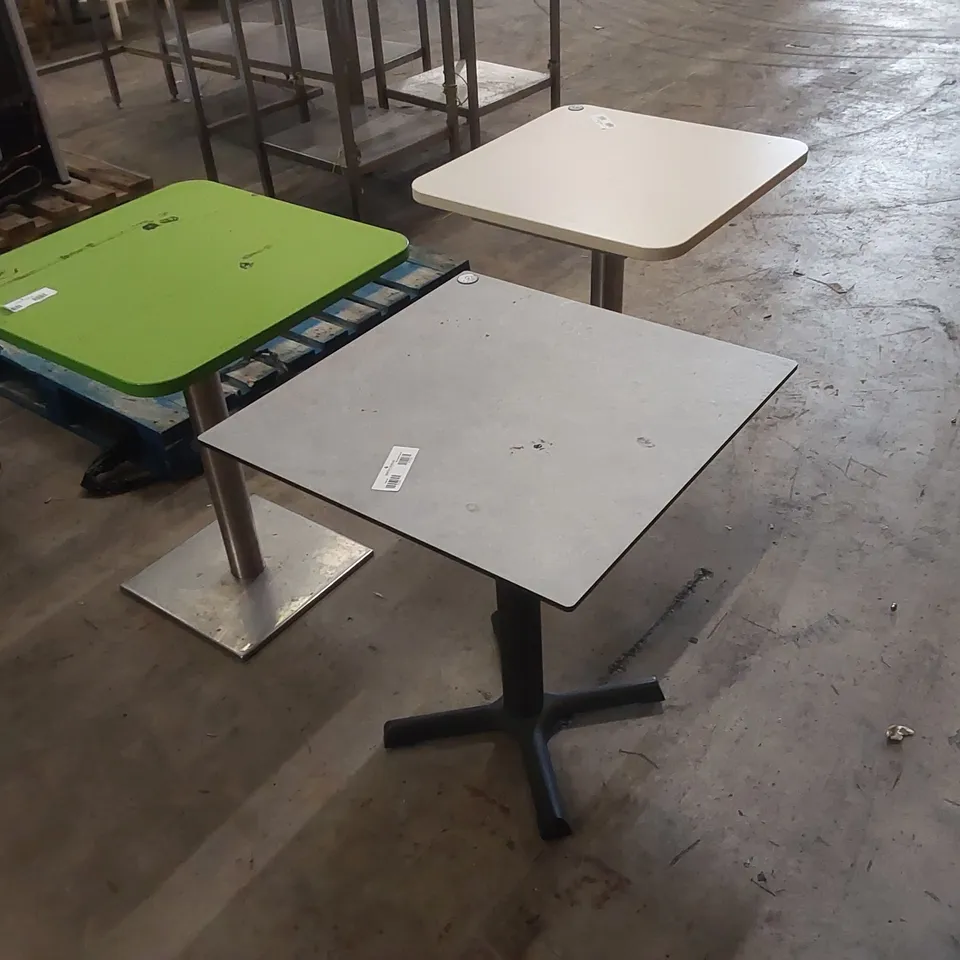 3x ASSORTED COMMERCIAL RESTAURANT TABLES
