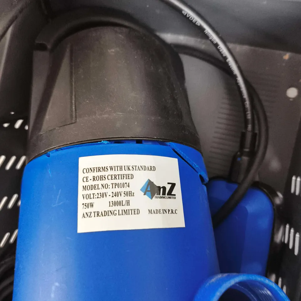 ANZ TRADING LIMITED SUBMERSIBLE WATER PUMP – 230V, 750W, 13000 L/H, TP01074