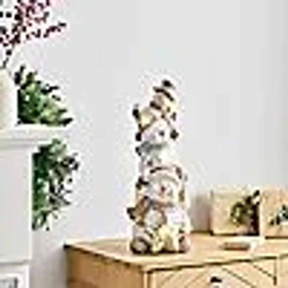 FESTIVE PRE LIT CERAMIC SNOWMAN DECORATION