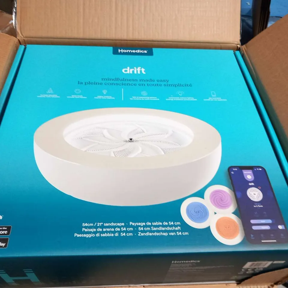 BOXED HOMEDICS DRIFT MAGNETIC MOVING SAND ART TABLE - SANDSCAPE KINETIC SAND ART, SMART APP CONTROL, DECORATIVE SAND TABLE ST-400-CE-WW