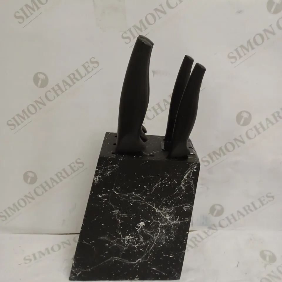 MORPHY RICHARDS ACCENTS STAINLESS STEEL KNIFE BLOCK