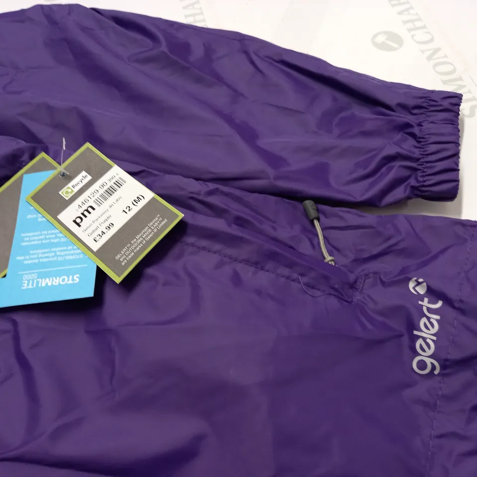 GELERT PURPLE PACKAWAY JACKET - 12 M