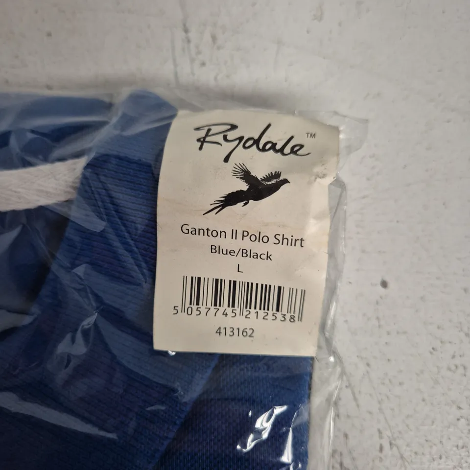 BAGGED RYDALE GANTON II POLO SHIRT – BLUE/BLACK – L