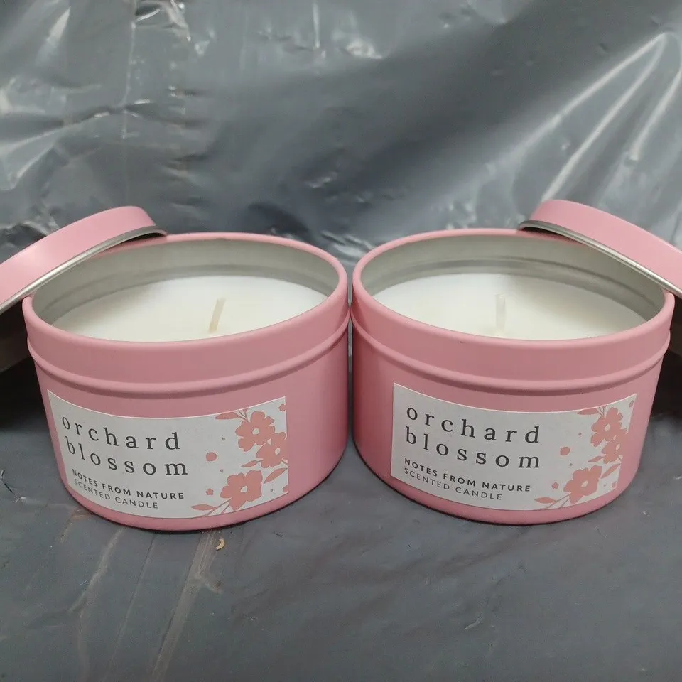 BOX OF APPROXIMATELY 8 ORCHARD BLOSSOM SCENTED CANDLES