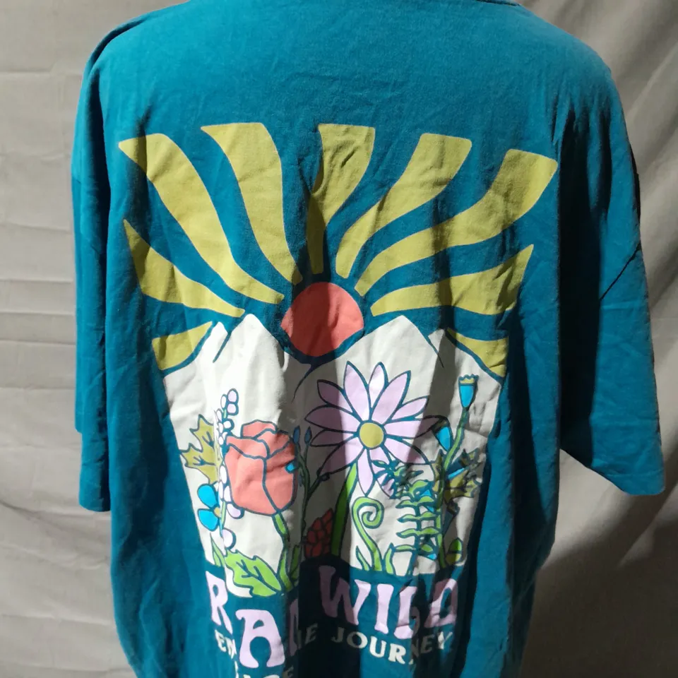 PASSENGER ROAM WILD RECYCLED T-SHIRT IN TIDAL BLUE SIZE XXL
