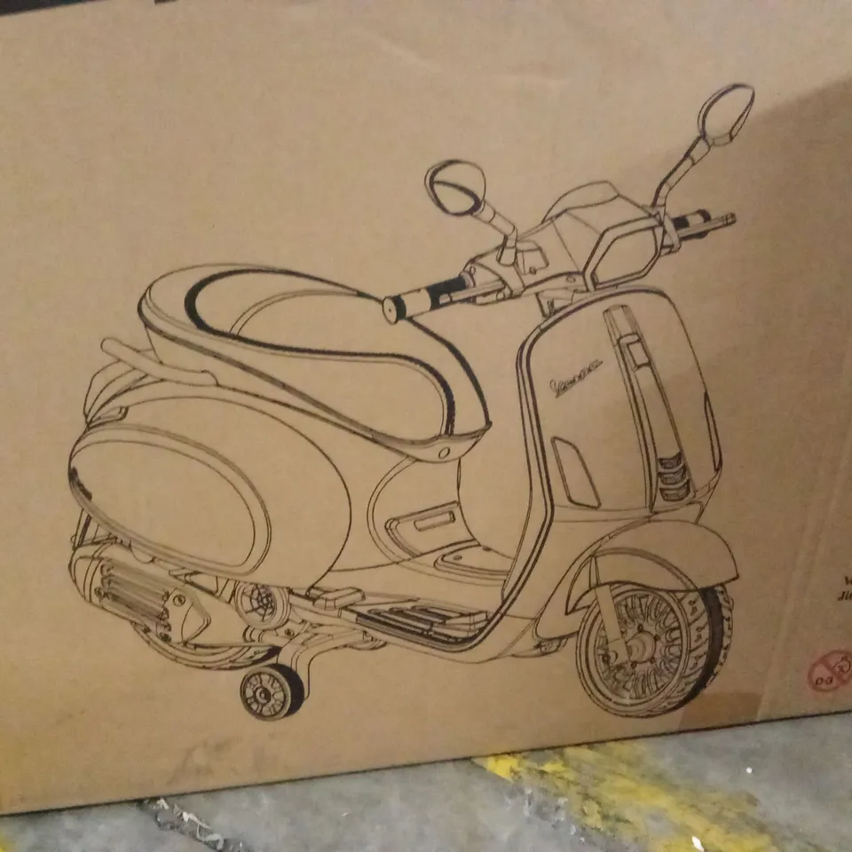 BOXED KIDS VESPA SPRINT BATTERY-POWERED RIDE-ON 12V - PINK