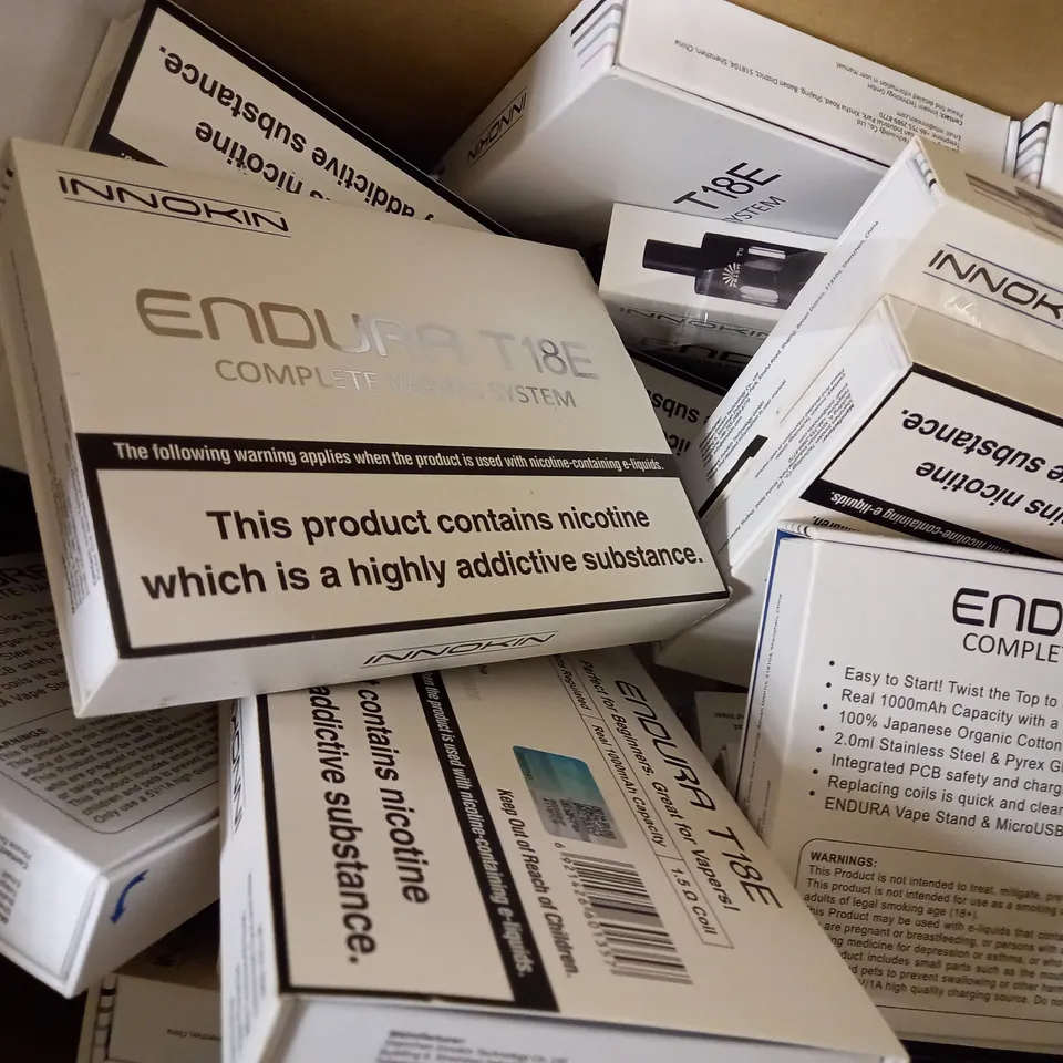 APPROXIMATELY 20 BOXED INNOKIN ENDURA T18E COMPLETE VAPING SYSTEM