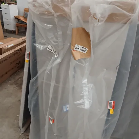 BAGGED SEALCOVE ETHERAL VELVET DIVAN BED BASE WITH 32" UPHOLSTERED HEADBOARD (3 BAGS)