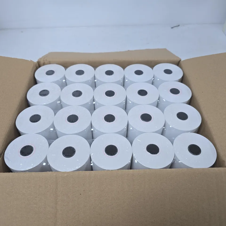 BOX OF APPROX 40 RECEIPT ROLLS
