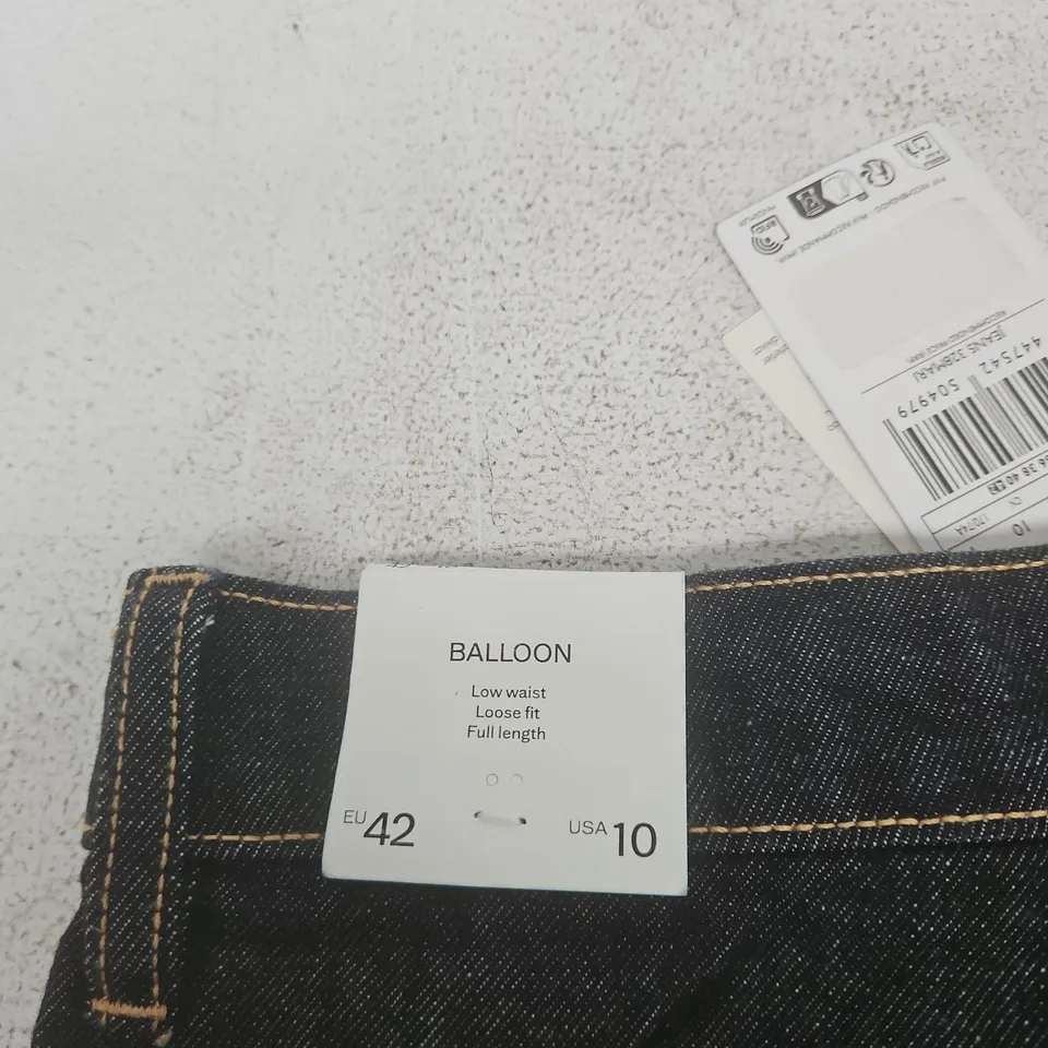 MANGO MNG BALLOON JEANS – LOW WAIST, LOOSE FIT, WOMEN'S DENIM, UK 14 (EU 42, US 10)