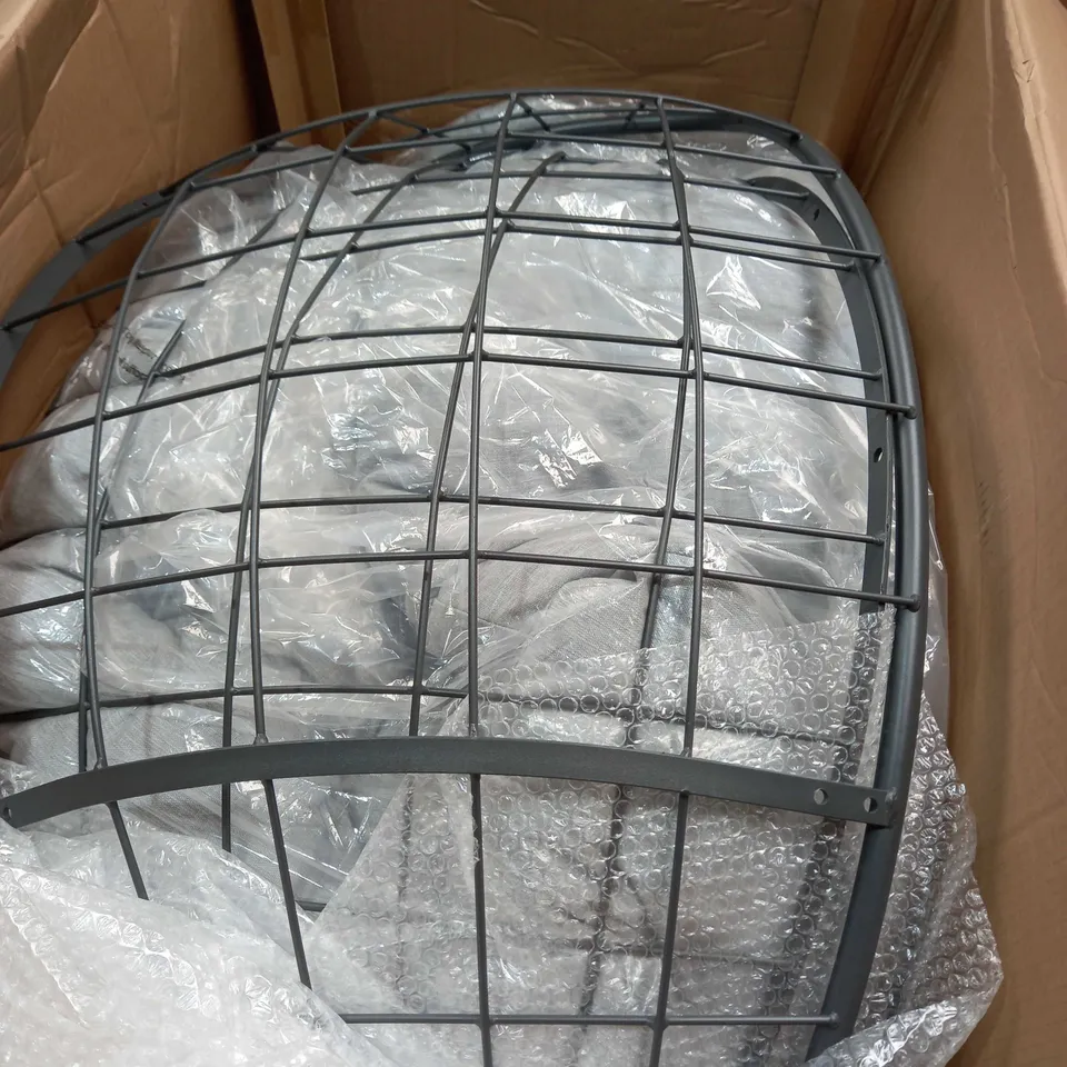 LARGE PADDED ROCKING/COCOON CHAIR - GRAPHITE/GREY