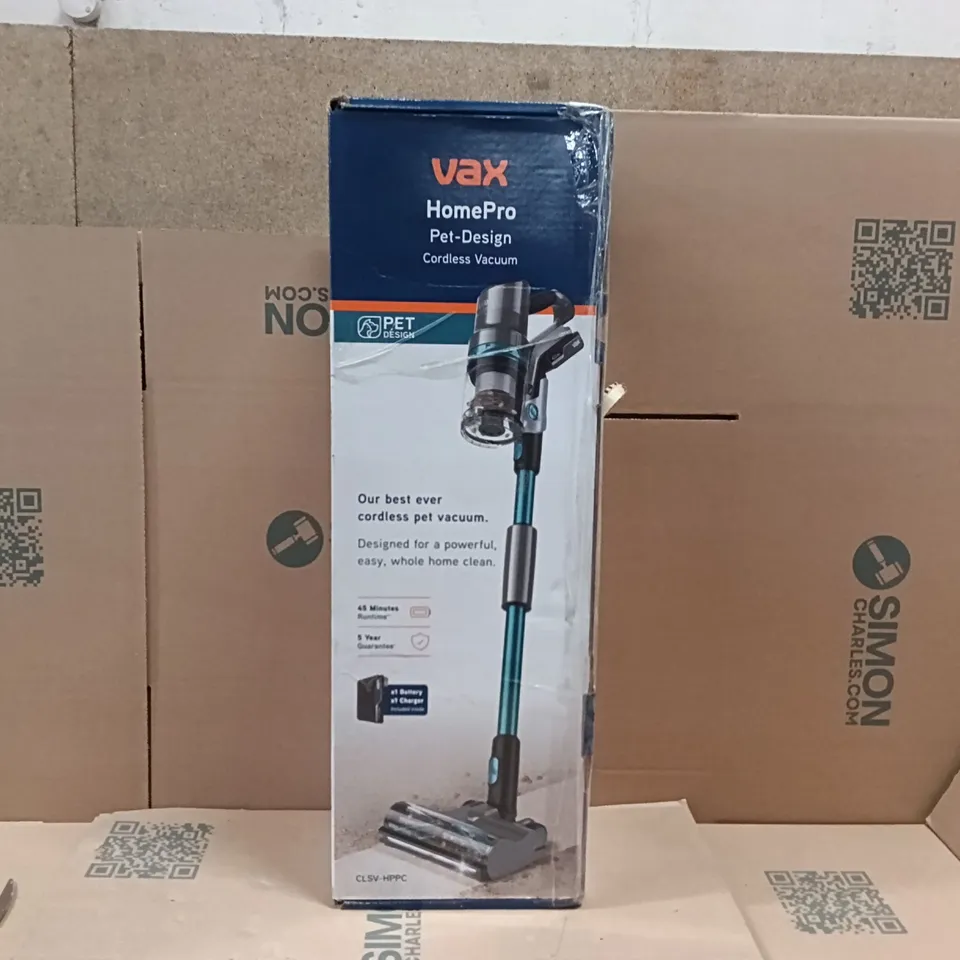 BOXED VAX HOMEPRO PET-DESIGN CORDLESS VACUUM CLEANER CLSV-HPPC