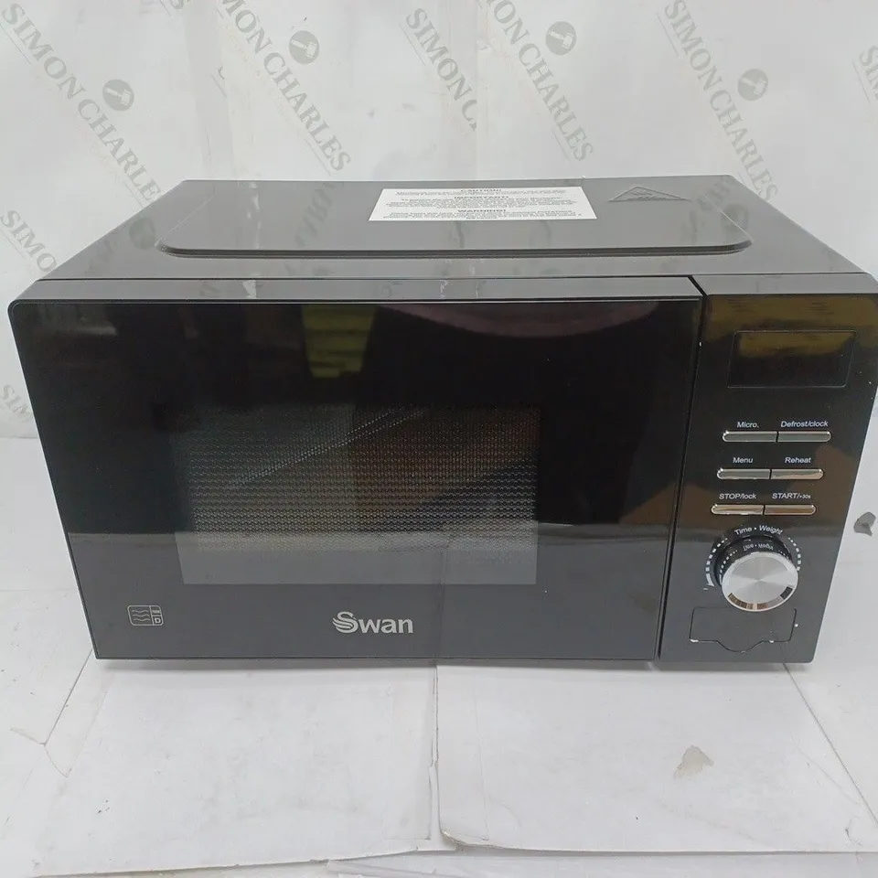 BOXED SWAN 20L 700W DIGITAL MICROWAVE IN BLACK / COLLECTION ONLY  RRP £64