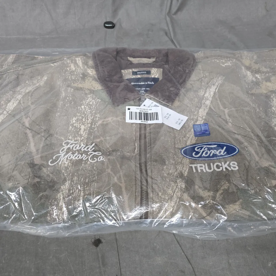 ABERCROMBIE & FITCH CROPPED JACKET – XXL – FORD MOTOR CO LOGO