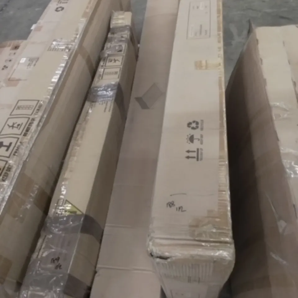 BOXED CARINA KING BED FRAME IN BLACK - BOXES 1 & 2 OF 3 ONLY