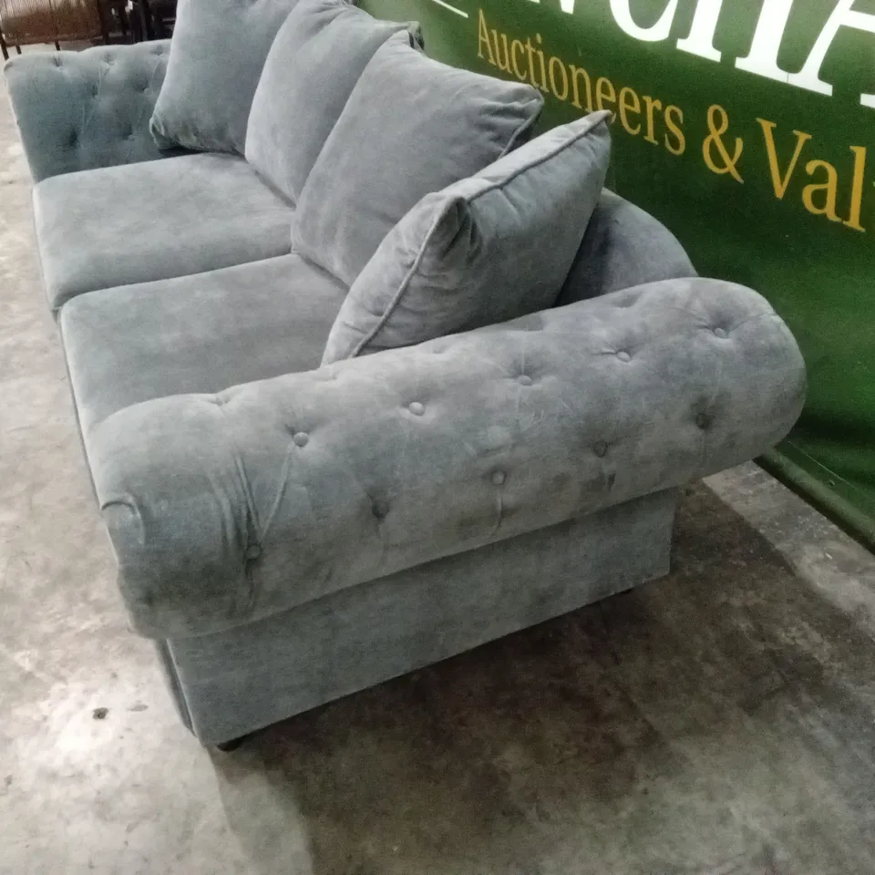 WINDSOR 3 SEATER FABRIC SCATTER BACK SOFA - GREY RRP £949