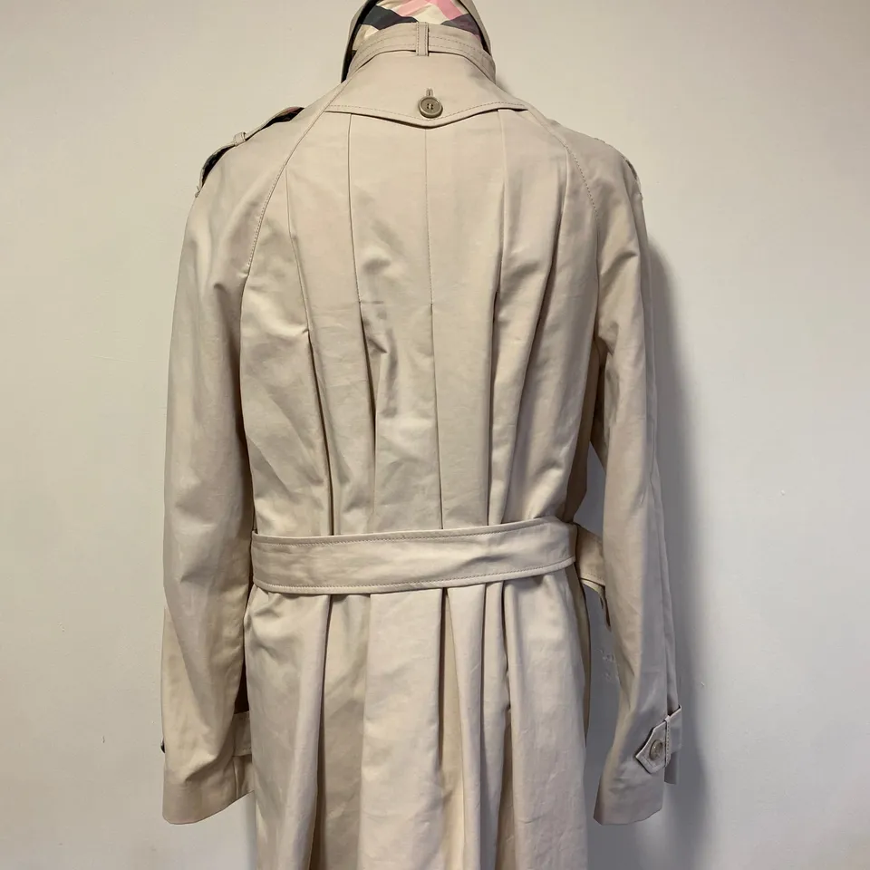 DAKS LONDON LADIES BEIGE TRENCH COAT SIZE 14