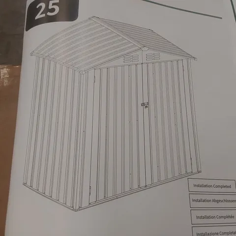 BOXED METAL STORAGE SHED