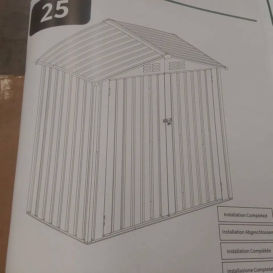 BOXED METAL STORAGE SHED