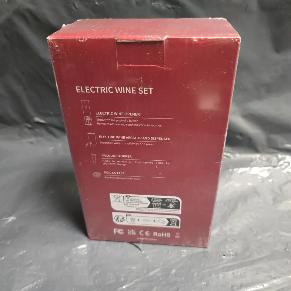 ELECTRIC WINE SET – BOTTLE OPENER, AERATOR, VACUUM STOPPER & FOIL CUTTER